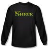 Shrek Shirt Logo Long Sleeve Black Tee T-Shirt