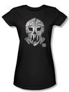 Slap Shot Juniors T-shirt Hockey Movie Goalie Mask Black Tee Shirt