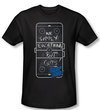 Slap Shot T-shirt Hockey Movie Chalkboard Adult Black Slim Fit Shirt