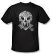 Slap Shot T-shirt Hockey Movie Goalie Mask Adult Black Tee Shirt