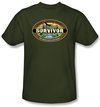 Survivor American T-Shirt - Tocantins Logo Adult Military Green