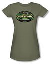 Survivor Juniors T-Shirt - Gabon Logo Light Olive Tee