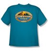 Survivor Kids T-Shirt - Samoa Logo Turquoise Youth