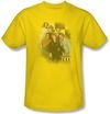 Taxi Cast T-Shirt - Classic TV Adult Yellow Tee