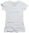 The Affair Juniors V Neck Shirt Logo White T-Shirt