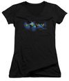 The Amazing Race Juniors V Neck Shirt Faded Globe Black T-Shirt