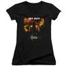 The Amityville Horror Juniors V Neck Shirt Get Out Black T-Shirt