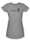 The Birds Juniors T-shirt Movie Distressed Logo Silver Tee Shirt