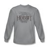 The Hobbit Battle Of The Five Armies Shirt Door Logo Long Sleeve Silver Tee T-Shirt