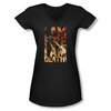 The Hobbit Battle Of The Five Armies Shirt Juniors V Neck I Am Fire Black Tee T-Shirt