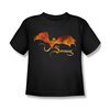 The Hobbit Battle Of The Five Armies Shirt Kids Smaug On Fire Black Youth Tee T-Shirt