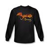 The Hobbit Battle Of The Five Armies Shirt Smaug On Fire Long Sleeve Black Tee T-Shirt