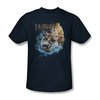 The Hobbit Desolation Of Smaug Shirt Barreling Down Adult Navy Tee T-Shirt