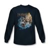 The Hobbit Desolation Of Smaug Shirt Barreling Down Long Sleeve Navy Tee T-Shirt