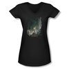 The Hobbit Desolation Of Smaug Shirt Juniors V Neck At Smaug&#039;s Door Black Tee T-Shirt