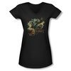 The Hobbit Desolation Of Smaug Shirt Juniors V Neck Baddies Black Tee T-Shirt