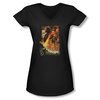 The Hobbit Desolation Of Smaug Shirt Juniors V Neck Golden Chambers Black Tee T-Shirt