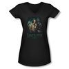 The Hobbit Desolation Of Smaug Shirt Juniors V Neck Protector Black Tee T-Shirt