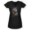 The Hobbit Desolation Of Smaug Shirt Juniors V Neck Thranduil&#039;s Realm Black Tee T-Shirt