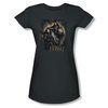 The Hobbit Desolation Of Smaug Shirt Juniors Weapons Drawn Charcoal Tee T-Shirt