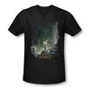 The Hobbit Desolation Of Smaug Shirt Slim Fit V Neck At Smaug&#039;s Door Black Tee T-Shirt