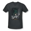 The Hobbit Desolation Of Smaug Shirt Slim Fit V Neck Second Thoughts Charcoal Tee T-Shirt