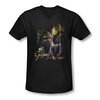 The Hobbit Desolation Of Smaug Shirt Slim Fit V Neck Sword And Staff Black Tee T-Shirt