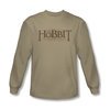 The Hobbit Desolation Of Smaug Shirt Textured Logo Long Sleeve Sand Tee T-Shirt