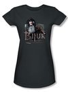 The Hobbit Juniors Shirt Movie Unexpected Journey Bifur Charcoal Tee