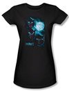 The Hobbit Juniors Shirt Movie Unexpected Journey Warg Moon Black Tee