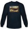 The Hobbit Shirt Movie Unexpected Journey Adult Navy Long Sleeve Tee