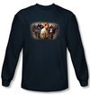 The Hobbit Shirt Movie Unexpected Journey Rally Navy Long Sleeve Tee