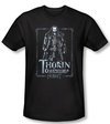 The Hobbit Shirt Movie Unexpected Journey Thorin Black Slim Fit Tee