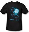 The Hobbit Shirt Movie Unexpected Journey Warg Moon Adult Black Tee