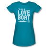 The Love Boat Shirt Juniors I&#039;m On A Love Boat Turquoise T-Shirt