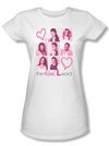 The Real L Word Juniors Shirt Hearts White T-shirt Tee