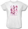 The Real L Word Ladies Shirt Hearts White T-Shirt Tee