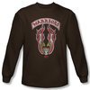 The Warriors Shirt Emblem Long Sleeve Coffee Tee T-Shirt