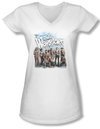 The Warriors Shirt Juniors V Neck Amusement White Tee T-Shirt