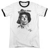 The Wizard Of Oz  Brainless Scarecrow White Ringer Shirt