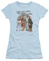 The Wizard Of Oz  Juniors Shirt Lions and Tigers and Bears Oh My! Light Blue T-Shirt