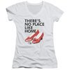 The Wizard Of Oz  Juniors V Neck Shirt There&#039;s No Place Like Home White T-Shirt