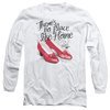 The Wizard Of Oz  Long Sleeve Shirt Red Ruby Slippers White Tee T-Shirt