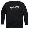 They Live  Long Sleeve Shirt Glasses Logo Black Tee T-Shirt