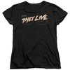 They Live  Womens Shirt Glasses Logo Black T-Shirt