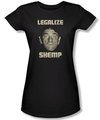 Three Stooges Junior Legalize Shemp Black Tee T-Shirt