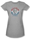 Three Stooges Juniors Shirt Curly For President Athletic Heather Tee