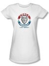 Three Stooges Juniors Shirt Funny Curly For President White T-shirt