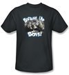 Three Stooges Kids Shirt Bottoms Up Funny Charcoal Tee T-Shirt Youth