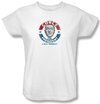 Three Stooges Ladies Shirt Funny Curly For President White T-shirt